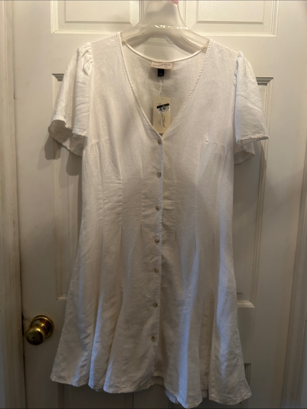 Universal Thread White Button-Front Mini Dress NWT